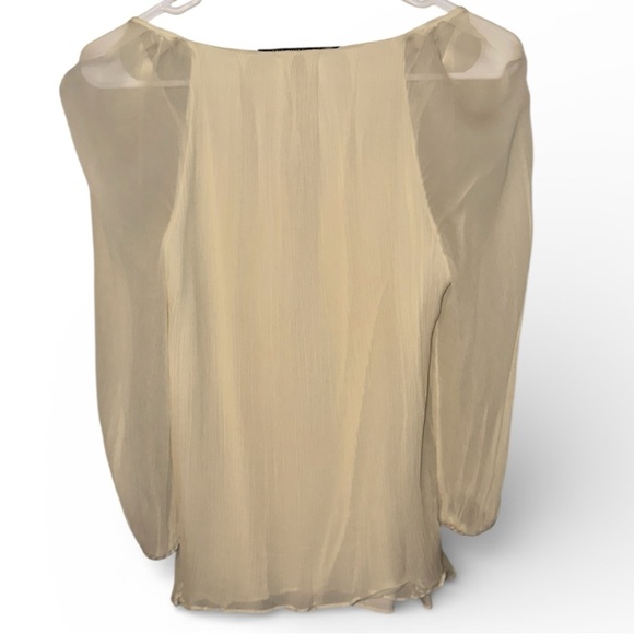 🔥HP🔥Diane von Furstenberg (DVF) cream Grecian-style blouse with rope details - Picture 7 of 10